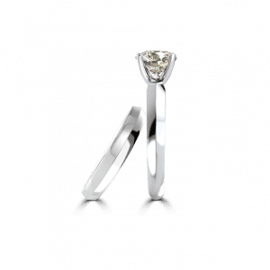 Audace Solitaire Matching Wedding Band