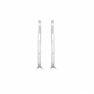 Flat Hollow Hoop Earrings