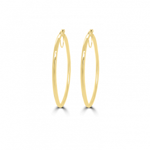 Plain Gold Hoop Earrings