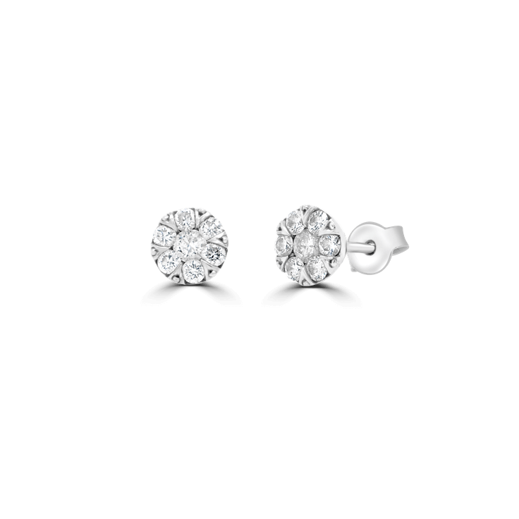 Illusion Diamond Studs- Diamond Jewellery