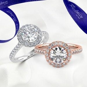 Round Diamond Halo Engagement Ring