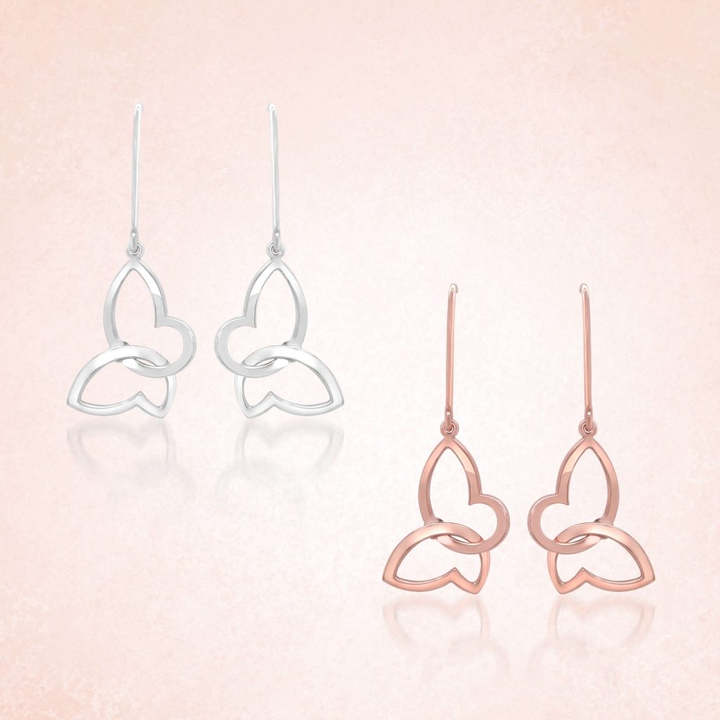 flutter butterfly earrings