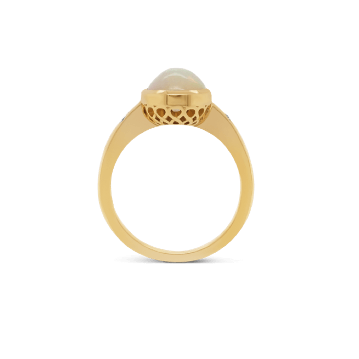 Oval Ethiopian Opal Gemstone Holi Ring-Gemstone Jewellery
