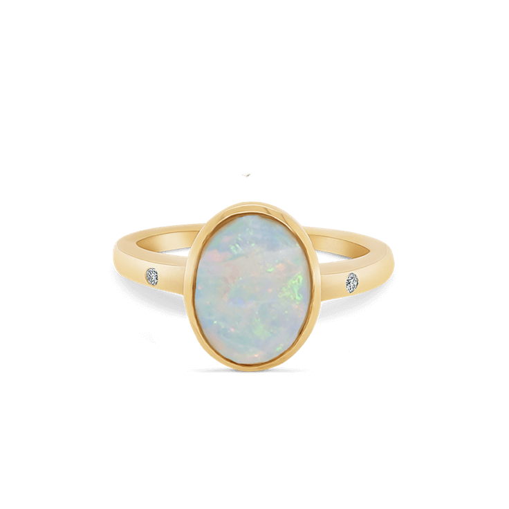 Oval Ethiopian Opal Gemstone Holi Ring-Gemstone Jewellery