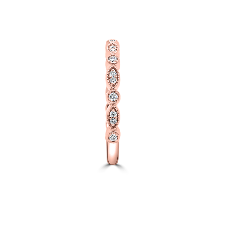 Marquise & Round Diamond Stack Ring-stack rings