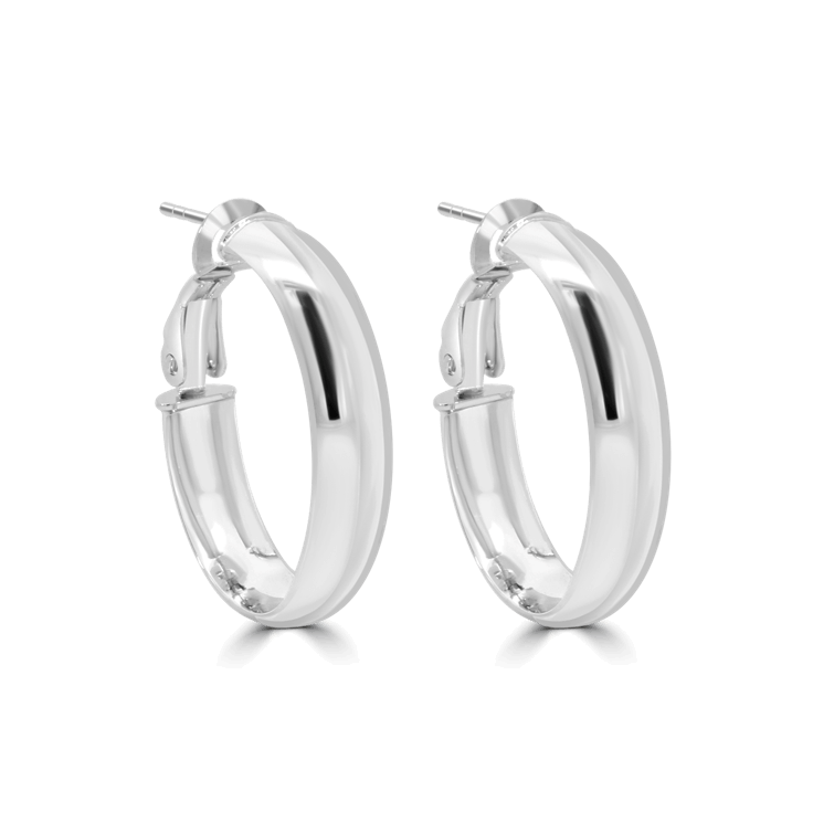 Oval Hoop Earrings RG - Gold Jewellery